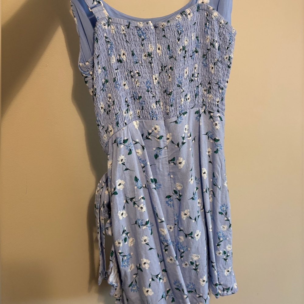 Floral Blue Romper